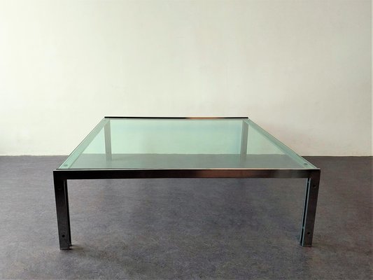 Large Steel and Glass M1 Coffee Table by Hank Kwint for Metaform, 1980s-NV-1162047