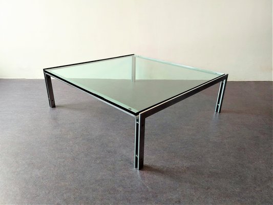 Large Steel and Glass M1 Coffee Table by Hank Kwint for Metaform, 1980s-NV-1162047