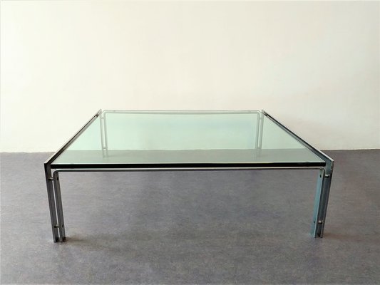 Large Steel and Glass M1 Coffee Table by Hank Kwint for Metaform, 1980s-NV-1162047