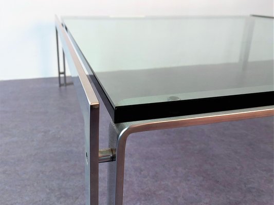 Large Steel and Glass M1 Coffee Table by Hank Kwint for Metaform, 1980s-NV-1162047