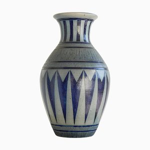 Large Stoneware Salt Glazed Vase by Jos Kalb for La Roche, Belgium, 1940s-FEW-2024231