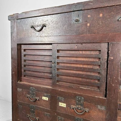 Large Store Archive Cabinet, Japan, 1890s-DWL-1787511