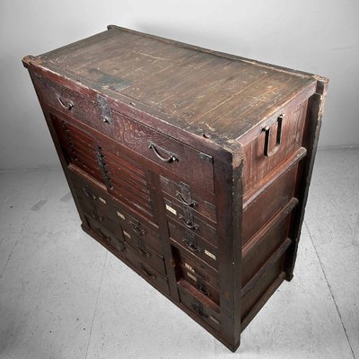 Large Store Archive Cabinet, Japan, 1890s-DWL-1787511