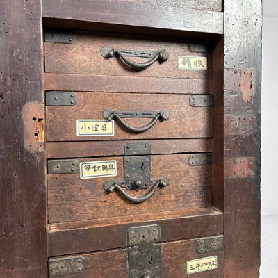 Large Store Archive Cabinet, Japan, 1890s-DWL-1787511