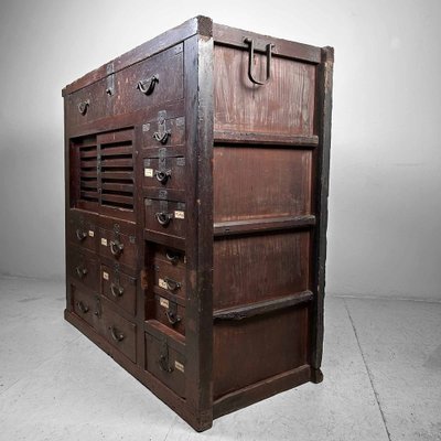 Large Store Archive Cabinet, Japan, 1890s-DWL-1787511