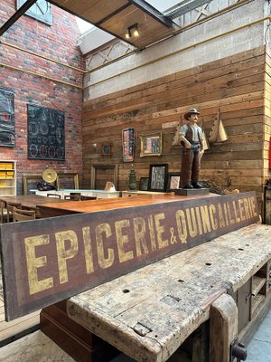 Large Store Sign in Painted Wood, 1950s-WSZ-1780824