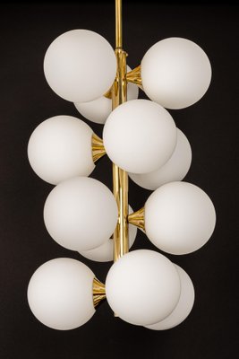 Large Stunning Kaiser Sputnik Glass Globes Chandelier, Germany, 1970s-UGR-1085243