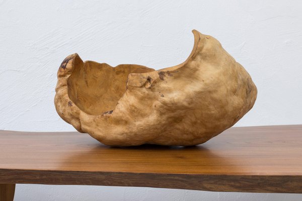 Large Swedish Burl Wood Bowl-KO-1702936