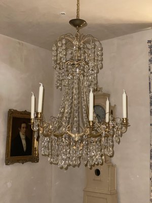 Large Swedish Chandelier, 1860-VAP-1124552