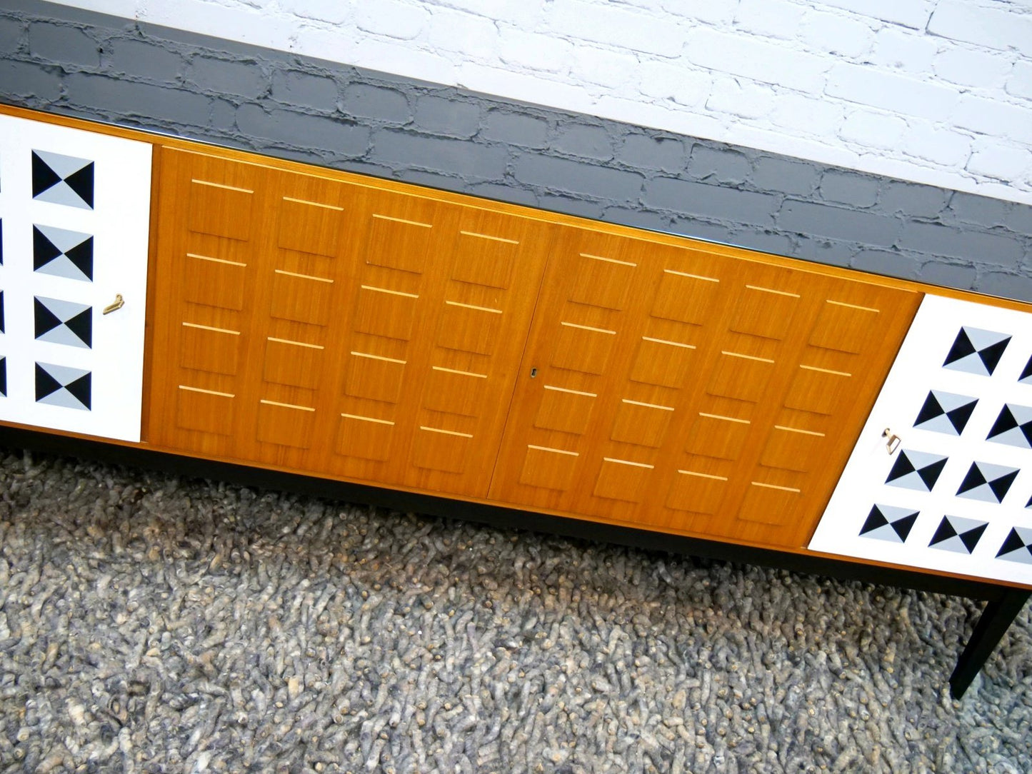 Large Swedish Chest of Drawers with Three-Dimensional Front, 1960s