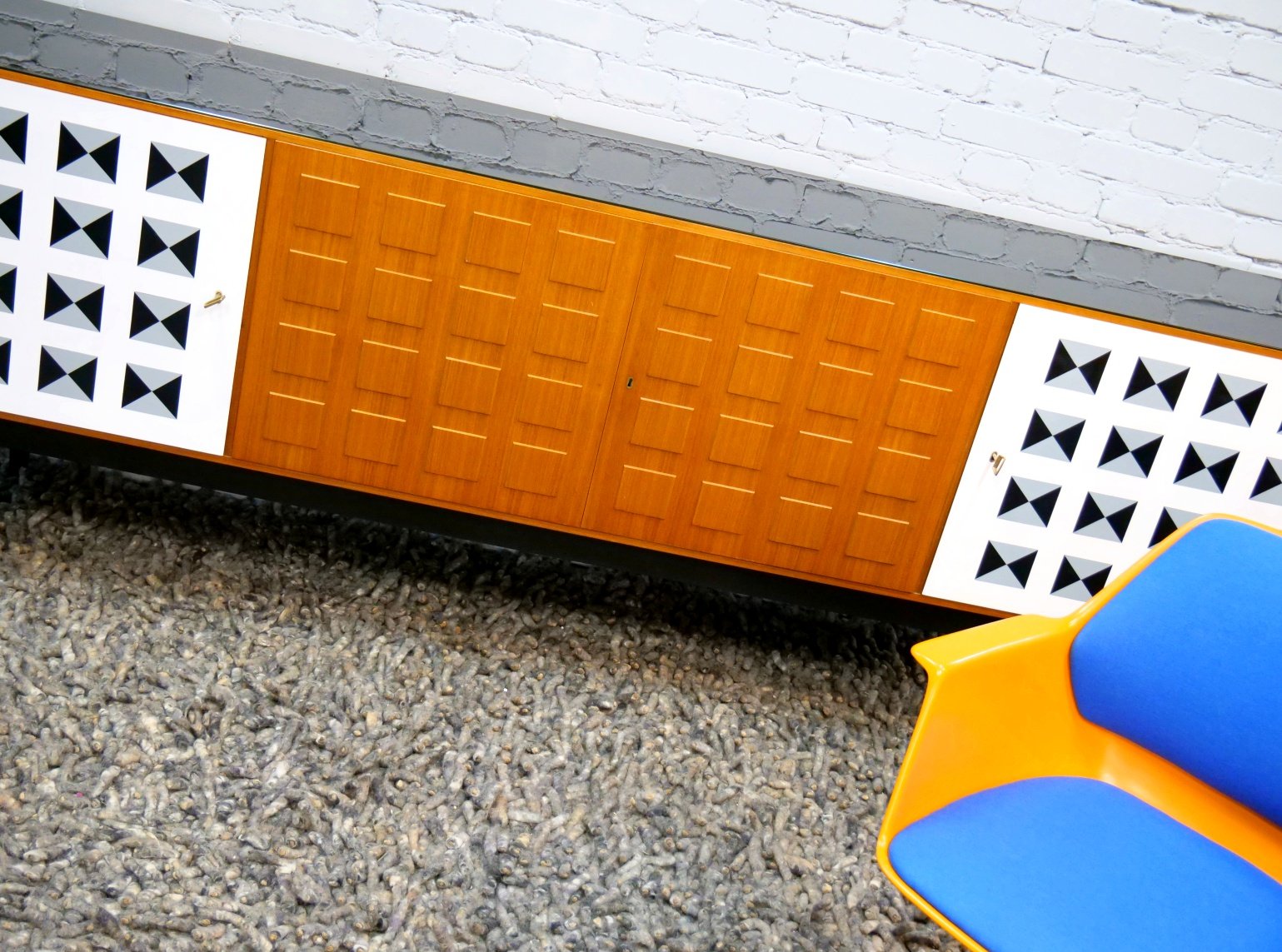 Large Swedish Chest of Drawers with Three-Dimensional Front, 1960s