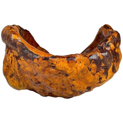 Large Swedish Folk Art Organic Burl Bowl, 1960s-UYK-890159