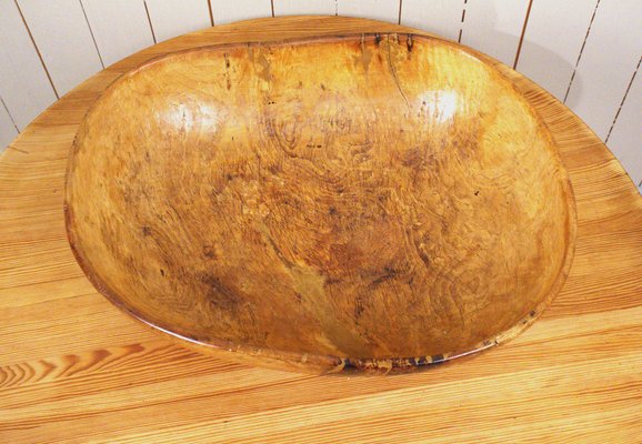 Large Swedish Folklore Birch Wooden Bowl, 1890s-UDU-1807766