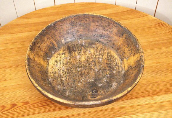 Large Swedish Folklore Wooden Bowl-UDU-1807772