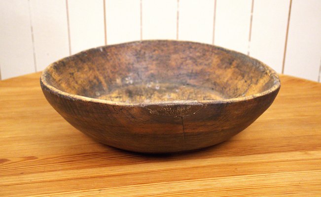 Large Swedish Folklore Wooden Bowl-UDU-1807772