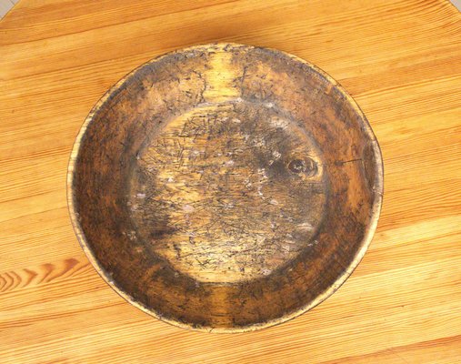 Large Swedish Folklore Wooden Bowl-UDU-1807772