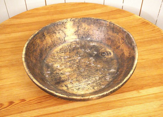 Large Swedish Folklore Wooden Bowl-UDU-1807772