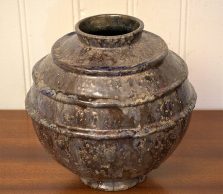 Large Swedish Grace Period Globular Ceramic Vase, 1920s-UDU-1821371