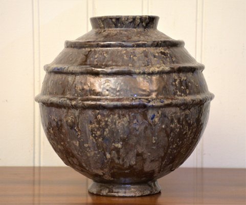 Large Swedish Grace Period Globular Ceramic Vase, 1920s-UDU-1821371