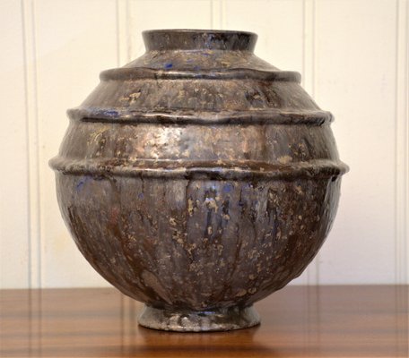 Large Swedish Grace Period Globular Ceramic Vase, 1920s-UDU-1821371