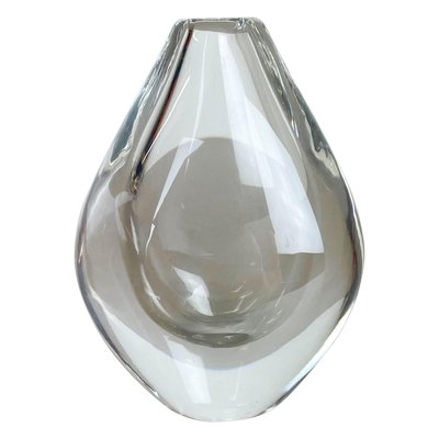 Large Swedish Lucid Drop Glass Vase by Sven Palmqvist for Orrefors, 1970s-QZ-1091370