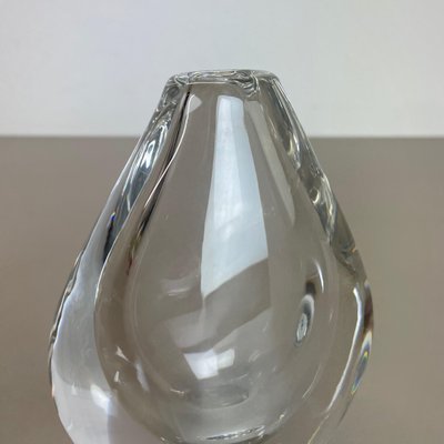 Large Swedish Lucid Drop Glass Vase by Sven Palmqvist for Orrefors, 1970s-QZ-1091370