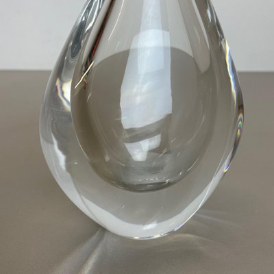 Large Swedish Lucid Drop Glass Vase by Sven Palmqvist for Orrefors, 1970s-QZ-1091370