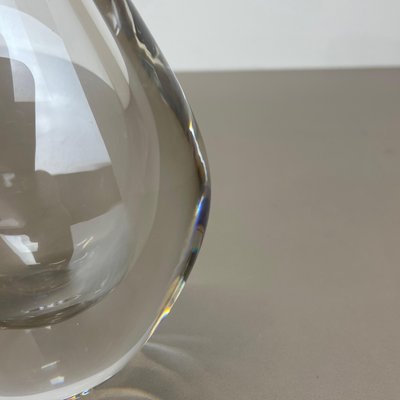 Large Swedish Lucid Drop Glass Vase by Sven Palmqvist for Orrefors, 1970s-QZ-1091370