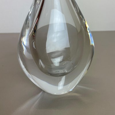 Large Swedish Lucid Drop Glass Vase by Sven Palmqvist for Orrefors, 1970s-QZ-1091370