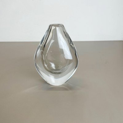 Large Swedish Lucid Drop Glass Vase by Sven Palmqvist for Orrefors, 1970s-QZ-1091370