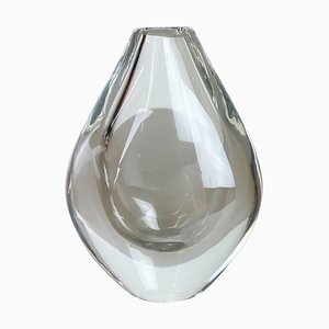 Large Swedish Lucid Drop Glass Vase by Sven Palmqvist for Orrefors, 1970s-QZ-1091370