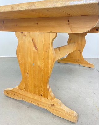 Large Swedish Pinewood Dining Table, 1980s-QFU-1194167