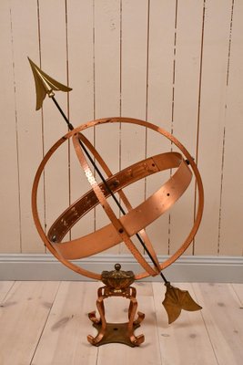 Large Swedish Wrought Iron, Brass and Copper Garden Sundial, 1960s-UDU-1821237