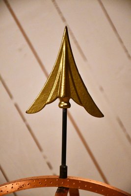 Large Swedish Wrought Iron, Brass and Copper Garden Sundial, 1960s-UDU-1821237