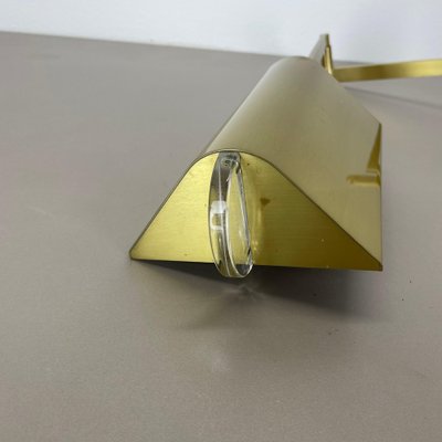 Large Swing Arm Brass & Acrylic Glass Wall Light in the style of Stilnovo, Italy, 1970s-QZ-1813060