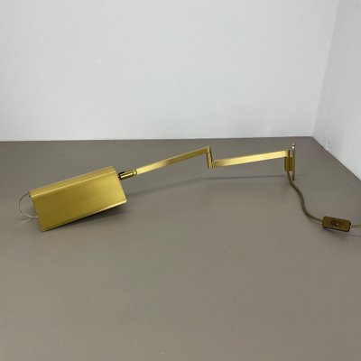 Large Swing Arm Brass & Acrylic Glass Wall Light in the style of Stilnovo, Italy, 1970s-QZ-1813060