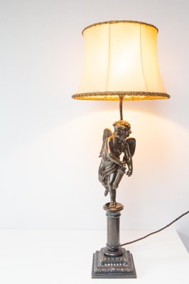 Large Table Lamp in Bronze, 1970s-JWI-1807832