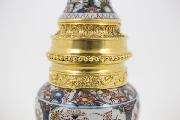 Large Table Lamp in Imari Porcelain and Gilt Bronze, 1880s-CEJ-667517