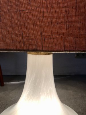 Large Table Lamp with Illuminated Glass and Brass Base from Glashütte Limburg, 1960s-JP-776328