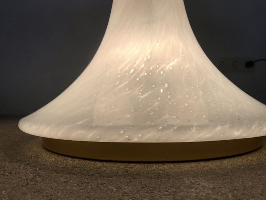 Large Table Lamp with Illuminated Glass and Brass Base from Glashütte Limburg, 1960s-JP-776328