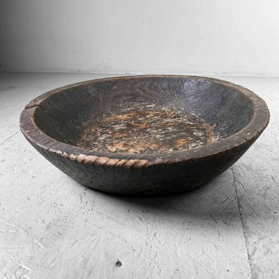 Large Taishō Decorative Wooden Dough Bowl, Japan, 1920s-DWL-1807026