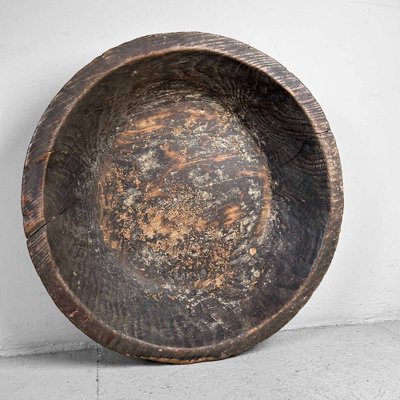 Large Taishō Decorative Wooden Dough Bowl, Japan, 1920s-DWL-1807026