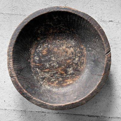 Large Taishō Decorative Wooden Dough Bowl, Japan, 1920s-DWL-1807026