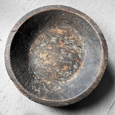 Large Taishō Decorative Wooden Dough Bowl, Japan, 1920s-DWL-1807026