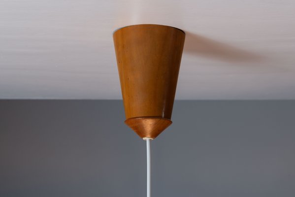 Large Teak and Sisal Pendant Lamp attributed to Temde Leuchten, 1960s-NHX-2042156