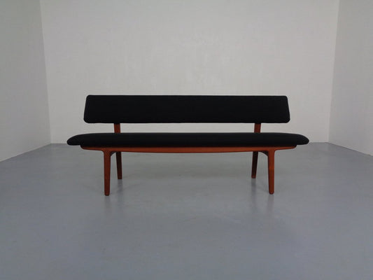 Large Teak Bench by Aksel Bender Madsen & Ejnar Larsen for Næstved Møbler, Denmark, 1950s