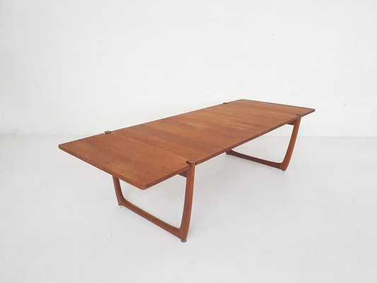 Large Teak Coffee Table by Peter Hvidt and Orla Molgaard Nielsen Model Fd 575 for France and Son, Denmark, 1950s-ZO-1813006