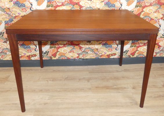 Large Teak Dining Table with Folding Turning Mechanism, 1960s-AFE-1117703