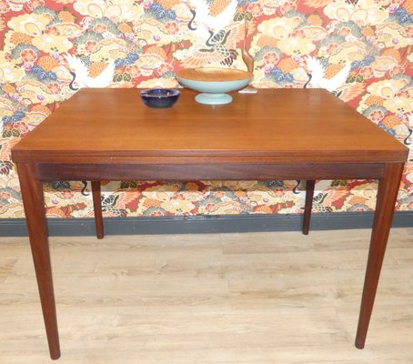 Large Teak Dining Table with Folding Turning Mechanism, 1960s-AFE-1117703