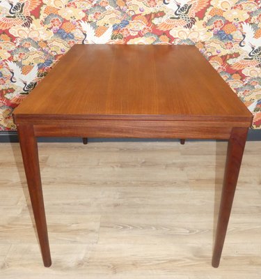 Large Teak Dining Table with Folding Turning Mechanism, 1960s-AFE-1117703